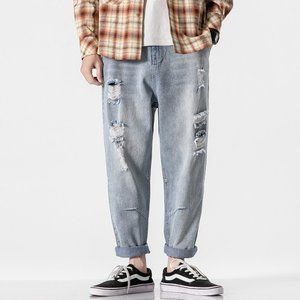 New Japanese Style Ripped Jeans
